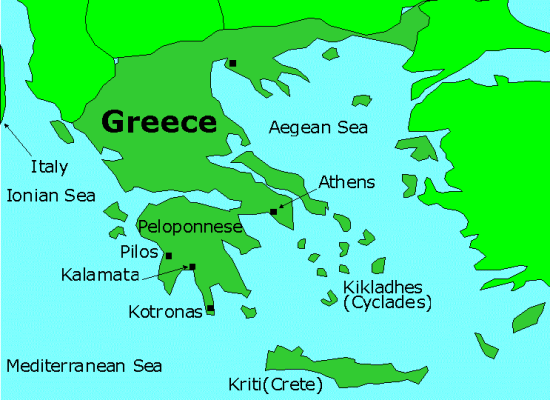 Greece Map Kalamata